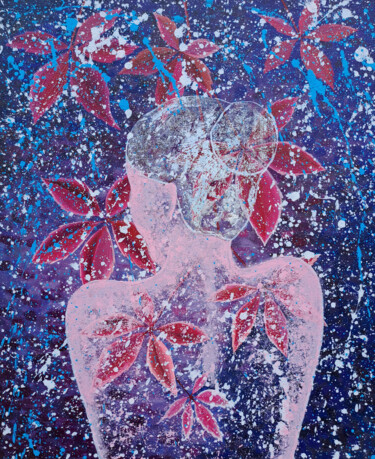 Painting titled "Femininity. Woman.…" by Diana Nove Lumen, Original Artwork, Acrylic Mounted on Wood Panel