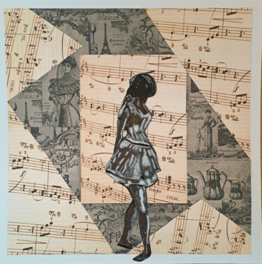 Pastel et collage - Catherine