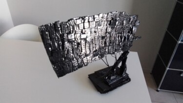 Sculpture intitulée "Icare 3" par Philippe Hugon, Œuvre d'art originale, Fil de fer