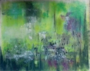 Pintura titulada "Les herbes" por Annie Bonvarlet, Obra de arte original, Pastel