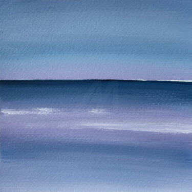 Painting titled "Blue Horizon 4 –Abs…" by Tatiana Skrynnikova, Original Artwork, Acrylic