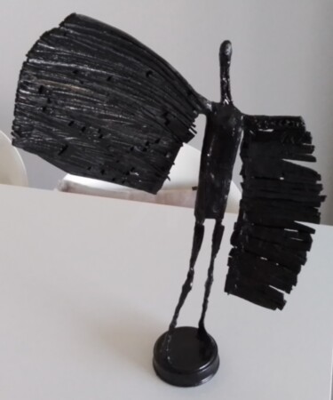 Sculpture intitulée "Icare" par Philippe Hugon, Œuvre d'art originale, Fil de fer