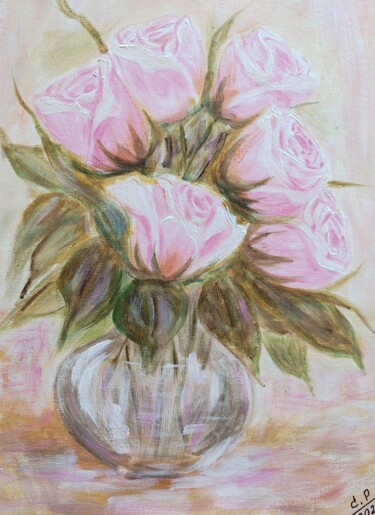 Peinture intitulée "Bouquet of delicate…" par Svetlana Rytkina, Œuvre d'art originale, Acrylique Monté sur Châssis en bois