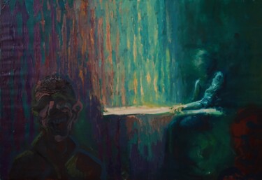 "Vanity in a café" başlıklı Tablo Fatmir Brezanin tarafından, Orijinal sanat, Petrol