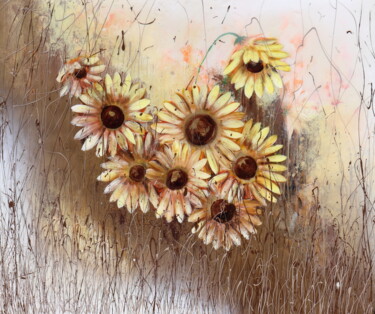 Pittura intitolato "New Heart" da Donatella Marraoni, Opera d'arte originale, Olio Montato su Telaio per barella in legno