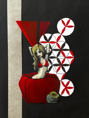 Drawing titled "Red Poppy" by Myredrm, Original Artwork, Acrylic