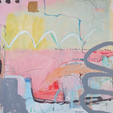 Painting titled "Indian summer Abstr…" by Natalya Volynska, Original Artwork, Acrylic Mounted on Wood Stretcher frame