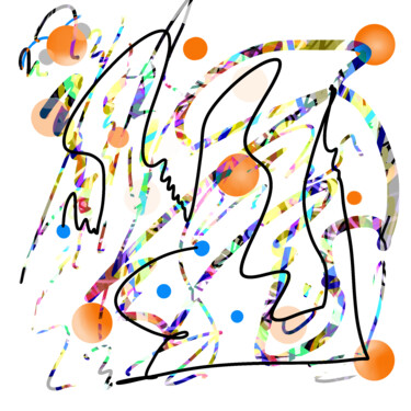 Arts numériques intitulée "vibrant experiments…" par Lya Helia, Œuvre d'art originale, Peinture numérique