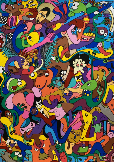 Desenho intitulada "“ Une demande infru…" por Philippe Pons, Obras de arte originais, Marcador Montado em Alumínio