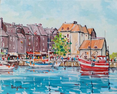 Painting titled "Le vieux Bassin à H…" by Philippe Euger, Original Artwork, Acrylic
