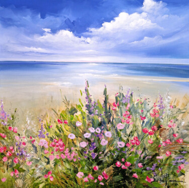 Malerei mit dem Titel "Summer Greetings" von Irina Laube, Original-Kunstwerk, Acryl