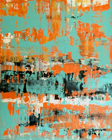 Painting titled "Summer & Ice" by Nadja V. Werner, Original Artwork, Acrylic