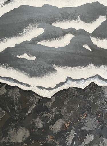 Pintura intitulada "Dark Ocean" por Sandra Krämer, Obras de arte originais, Acrílico Montado em Armação em madeira