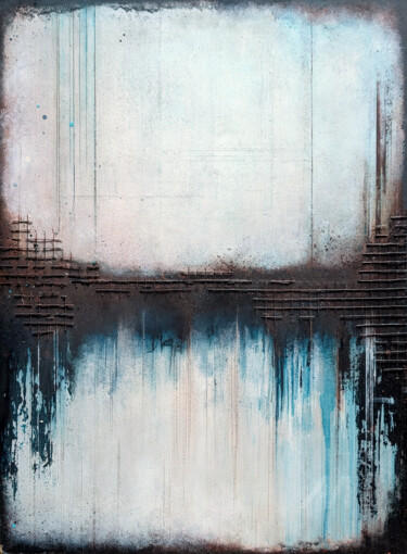 Peinture intitulée "Les larmes du glaci…" par Jules, Œuvre d'art originale, Acrylique Monté sur Panneau de bois