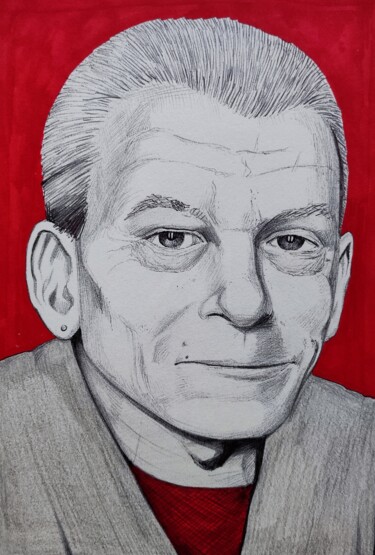 Drawing titled "Bébé" by Milto Sideris, Original Artwork, Ballpoint pen