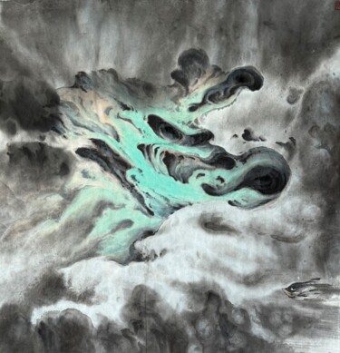 "The Lone Venturer" başlıklı Tablo 飏 杨 tarafından, Orijinal sanat, Mürekkep