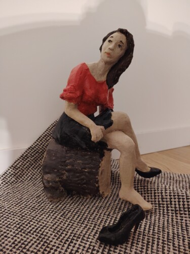 Sculpture titled "Élégance" by Ma Chaloupe, Original Artwork, Ceramics