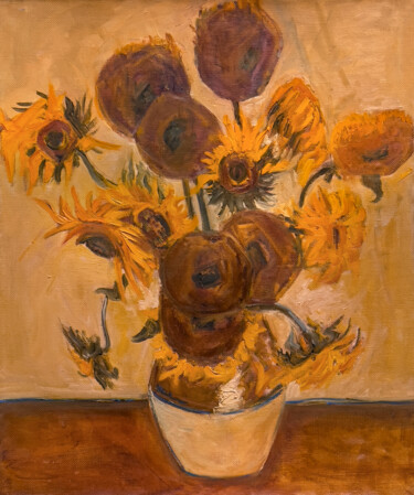 "Van Gogh Sunflowers…" başlıklı Tablo Sasha Tovstik tarafından, Orijinal sanat, Petrol