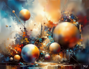 Arts numériques intitulée "Dreamlike Cosmos 🌌" par Armajay, Œuvre d'art originale, Peinture numérique