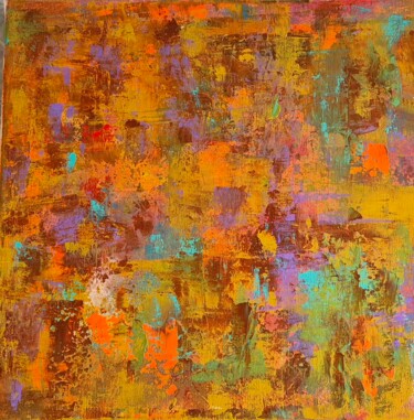 Pintura intitulada "Tôle rouillée" por Jean Marc Brunet, Obras de arte originais, Acrílico Montado em Armação em madeira