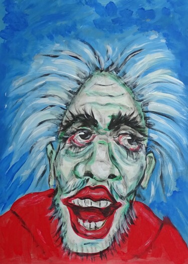 Painting titled "stary  artysta" by Tadeusz, Władysław Dylak, Original Artwork, Acrylic