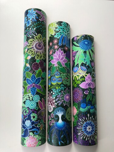 Картина под названием "Flowers Beyond Time" - Iryna Movchan, Подлинное произведение искусства, Акрил