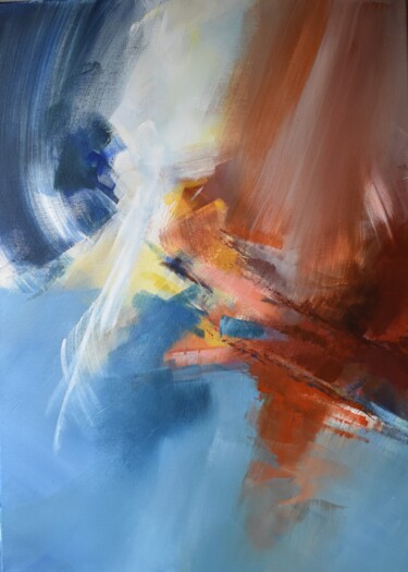 Peinture intitulée "N°1 acrylique 50x70…" par Emmanuelle Moch, Œuvre d'art originale, Acrylique Monté sur Châssis en bois