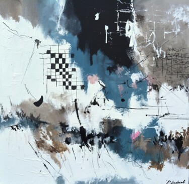 Painting titled "The wind chess game" by Pol Ledent, Original Artwork, Oil Mounted on Wood Stretcher frame