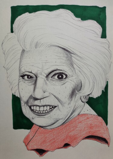 Σχέδιο με τίτλο "Mizbitch" από Milto Sideris, Αυθεντικά έργα τέχνης, Στυλό