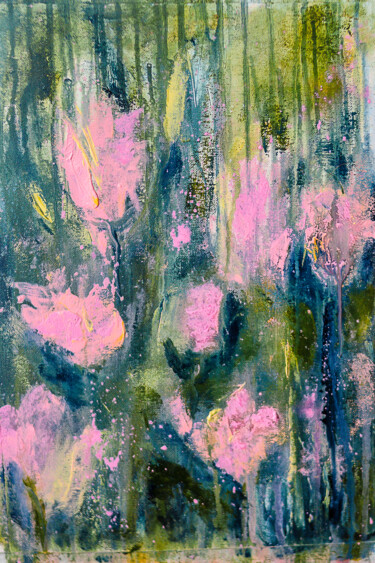 "«Abstraction. Pink…" başlıklı Tablo Яна Арутюнова tarafından, Orijinal sanat, Akrilik