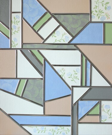 "Harmony of shapes a…" başlıklı Tablo Nadezda Dick (Line Art Mood) tarafından, Orijinal sanat, Akrilik Ahşap panel üzerine m…