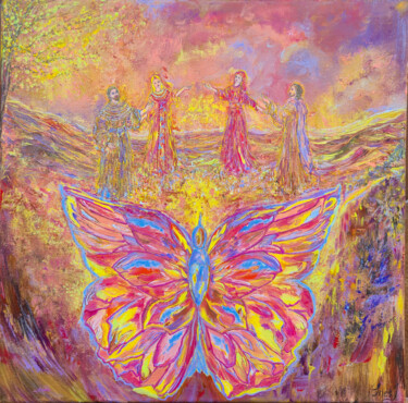 Картина под названием "Ancient Whispers" - Inessa Lightart, Подлинное произведение искусства, Акрил