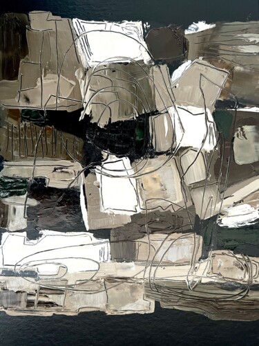 Peinture intitulée "Soft Stones – Abstr…" par Marina Kozyr, Œuvre d'art originale, Huile Monté sur Carton