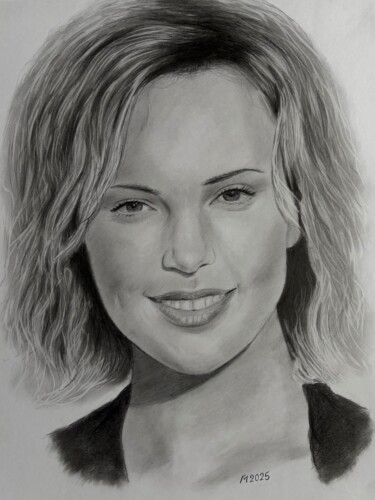 "Face 9" başlıklı Resim Mykola Havryliuk tarafından, Orijinal sanat, Kalem Diğer sert panel üzerine monte edilmiş