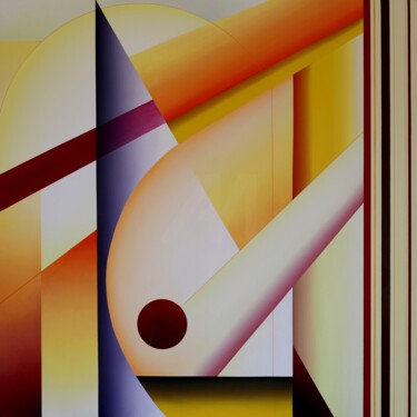 Malerei mit dem Titel "Paysage op. 1 no. 7" von Lucas-Pierre, Original-Kunstwerk, Öl Auf Keilrahmen aus Holz montiert