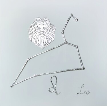 Ζωγραφική με τίτλο "Zodiac sign Silver…" από Viki Vorontsova, Αυθεντικά έργα τέχνης, Ακρυλικό Τοποθετήθηκε στο Ξύλινο φορείο…