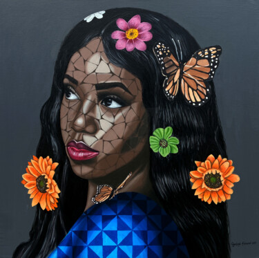 Painting titled "Ecstasy" by Feranmi Oyeleye, Original Artwork, Acrylic