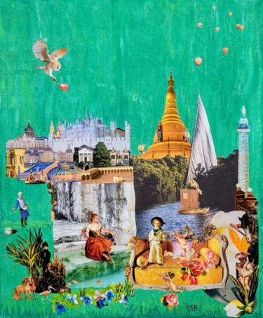 Collages intitulée "L'innocence" par Isabelle Flegeau, Œuvre d'art originale, Collages