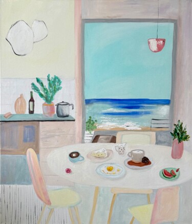 Malarstwo zatytułowany „Modern oil painting” autorstwa Alla Ai, Oryginalna praca, Olej Zamontowany na Drewniana rama noszy