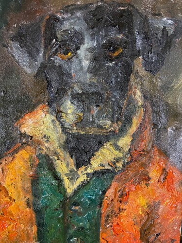 Painting titled "Картина маслом на л…" by Svetlana Shtamburg, Original Artwork, Oil