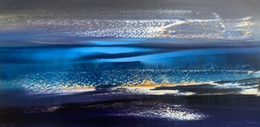 "Movement in blue." başlıklı Tablo Katsiaryna Sumarava tarafından, Orijinal sanat, Petrol