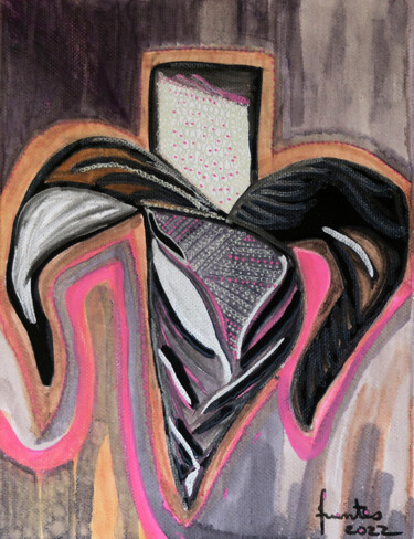 Peinture intitulée "Banana Gray" par Viviane Fuentes, Œuvre d'art originale, Marqueur Monté sur Châssis en bois