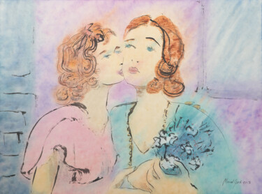 Pintura titulada "Whispers and petals" por Marcel Garbi, Obra de arte original, Acuarela