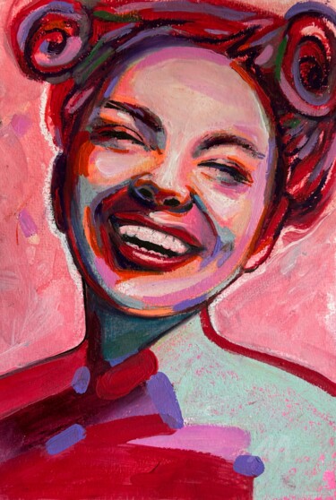 Painting titled "Joy in colour" by Julia Brinkfrau, Original Artwork, Oil