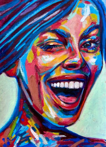 Painting titled "Pure Freude" by Julia Brinkfrau, Original Artwork, Acrylic