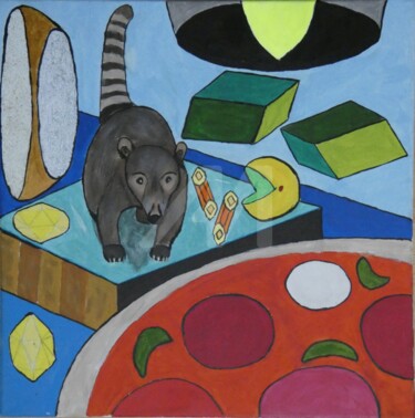 Malerei mit dem Titel "PZA" von Tarvo Merkällinen, Original-Kunstwerk, Acryl