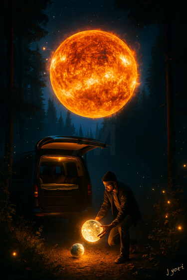 Digital Arts titled "The Planet Keeper -…" by Jyoti, Original Artwork, AI generated image