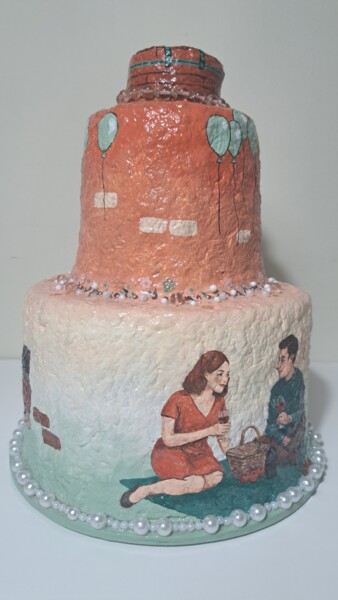 "Picnic cake" başlıklı Heykel Andromachi Giannopoulou tarafından, Orijinal sanat, Kağıt Parke