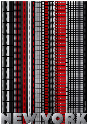 Arts numériques intitulée "new york" par Cheese, Œuvre d'art originale, Travail numérique 2D