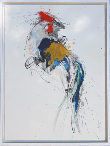 Peinture intitulée "Coq" par Laurent Bergues, Œuvre d'art originale, Acrylique